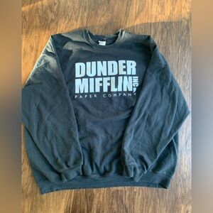 Gildan Dunder mifflin office Black Crewneck Sweater